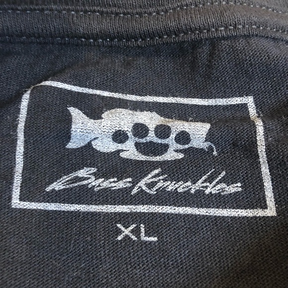 XL Bass Knuckles fishing shirt. Black - Picture 5 of 6